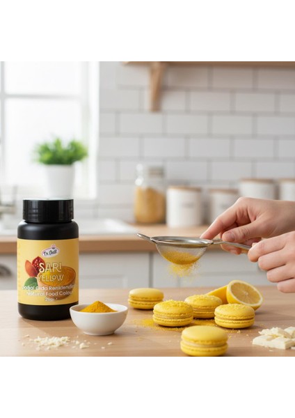 Toz Sarı Doğal Gıda Boyası 25 G – Bitkisel Kaynaklı, Pasta ve Tatlılar Için Doğal Renk Boyası modelleri