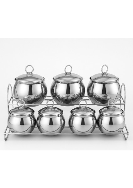 7li Çelik Baharat Seti