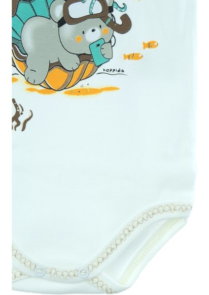 Erkek Bebek Zıbın Badi %100 Pamuk Deniz Temalı Baskılı Kolsuz Alttan Çıtçıtlı Yumuşak modelleri