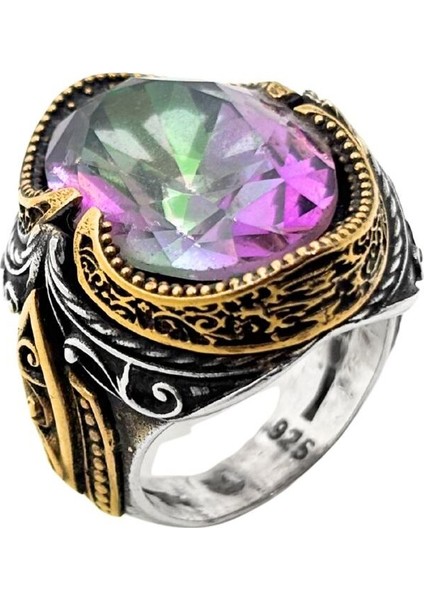 Mistik Topaz Taşlı Otantik Kadın Yüzük