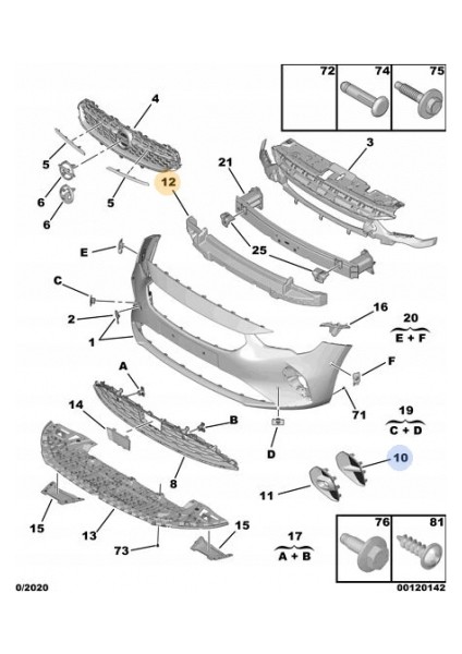 Opel Corsa F 2021- Ön Tampon Alt Deflektörü Oem No (9829531680)