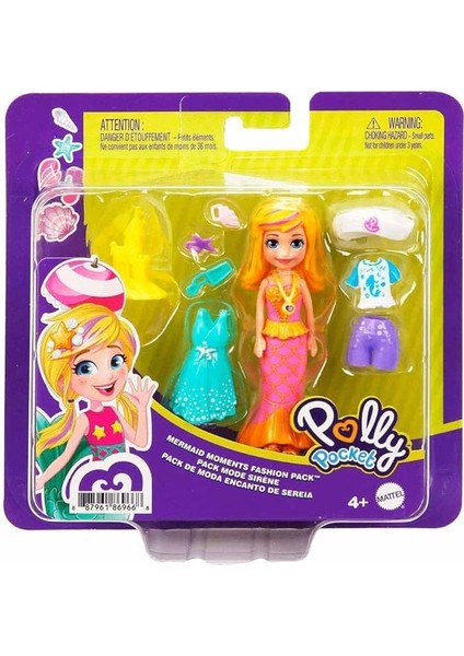 HNF50 Polly Pocket Moda Aksesuarları Oyun Setleri -, Renkli