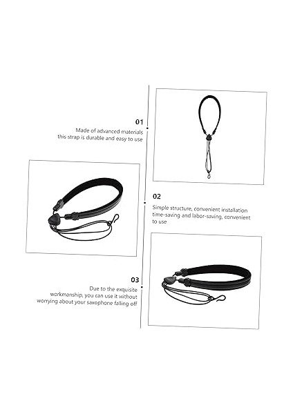 Saksafon Sabitleme Kayışı ve Alto Saksafon ve Üflemeli Çalgılar Için Güçlü modelleri