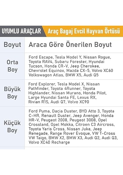 Araç Bagaj Örtüsü, Evcil Hayvan Köpek Bagaj Koruma Kılıfı - Suv, Sedan, Pickup Panelvan Bagaj Havuzu, Araba Için Su Geçirmez Bagaj Koruyucu Kılıf Örtü Mat- Small - Siyah indirimleri