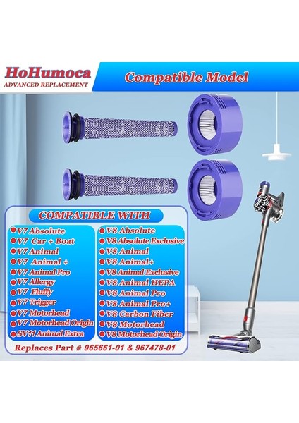 Dy-Son V7 V8 Serisi Elektrikli Süpürge Için Yıkanabilir Yedek Filtre, Yedek Ön Filtre Posta Motor Filtresi Dy-Son V7 V8 Hayvan Mutlak Motorhead, DY#965661-01, DY#967478-01 ile Uyumlu fiyatları