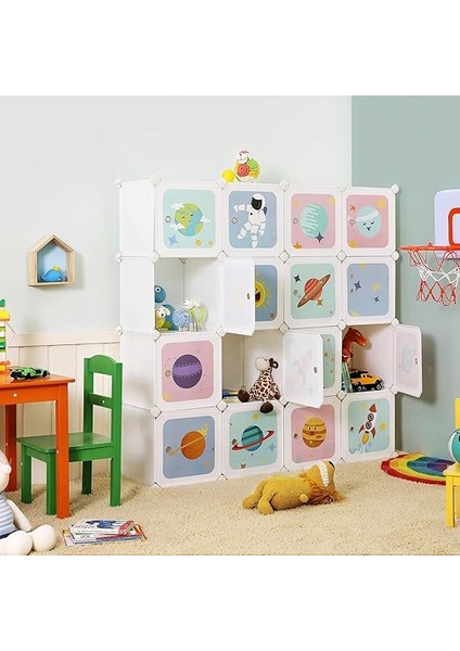 15 Küplü Raf Sistemi, Çocuklar Için Saklama Dolabı, Geçmeli Raf, Plastikten Yapılmış Ayakkabı Rafı, Kapaklı Gardırop, Çok Amaçlı, Ayakkabı, Oyuncak, 153 x 31 x 153 Cm, Beyaz LPC902W fiyatları