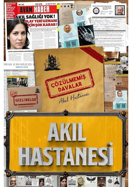 Davalar Dedektiflik Suç Çözümleme Oyunu Akıl Hastanesi Dosyası - Gizem Bulmaca Cinayet Çözme Kutu Oyunları - Katil Bulma Dedektif Oyunu - Suçlu Kim, Cinayeti Çözebilir Misin? (Dava-6)