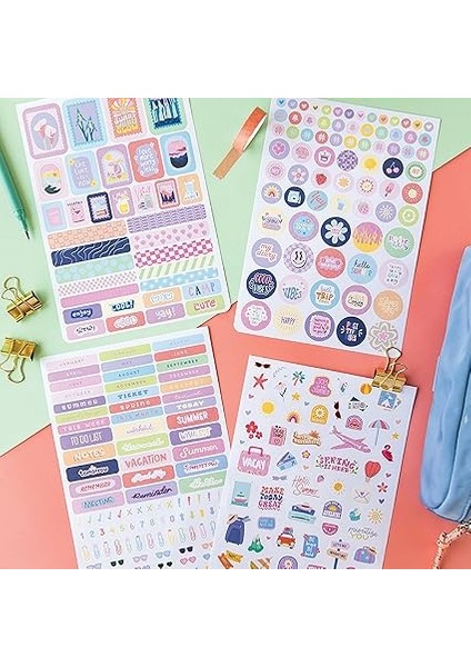 Sticker Book 1183 Adet 18 Yaprak Renkli Etiket Defteri fiyatları