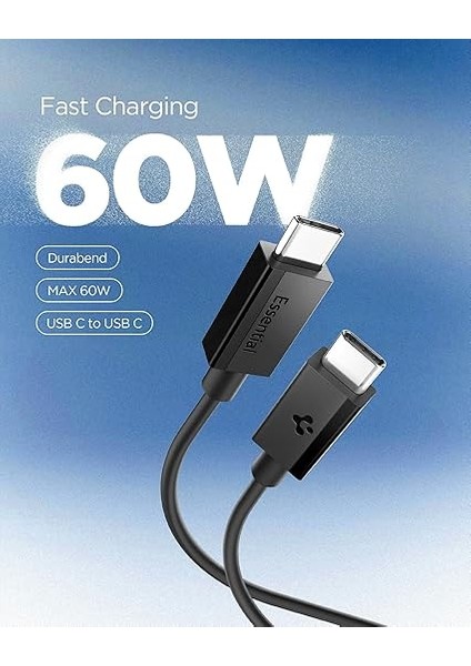 Usb-C To Usb-C 2 Metre Kablo 60W Güç/pps 2.0 Desteği Super Hızlı Şarj / 480 Mbps Data Aktarım Hızı Type-C Ekstra Dayanıklı Black - ACA08720 fiyatları