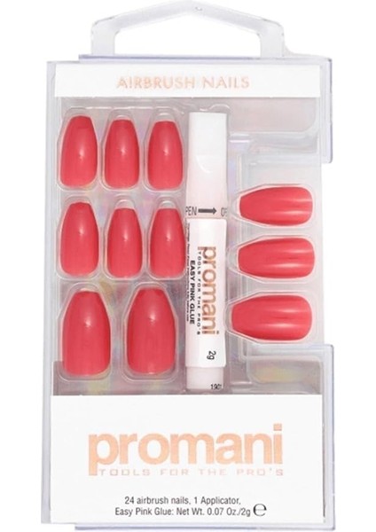 Promani Takma Tırnak Seti PR-5655 Gül Pembe 1 Paket (1 x 1 Adet)