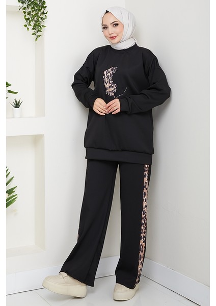 Kaplan Nakışlı Oysho Ikili Takım 1648 - Siyah indirimleri