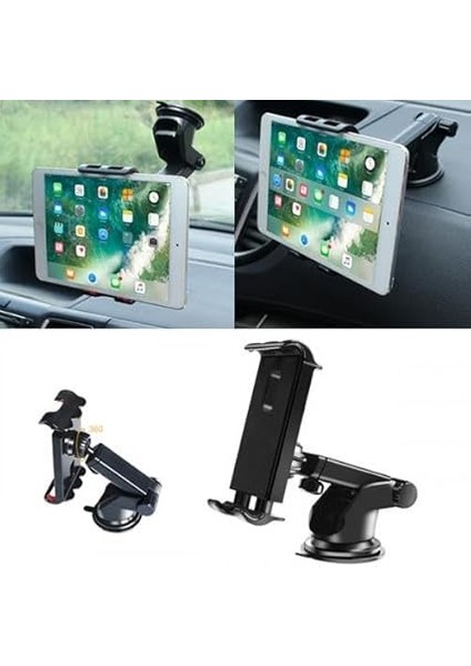 Teleskopik Vantuzlu Araç Tablet Tutucu Araç Telefon Tutucu Torpido Üzeri Cama Yapışan Araç Tablet Tutucu fırsatları