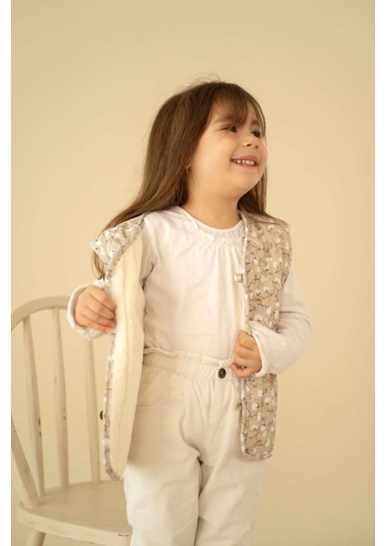 Pamuk Desenli Peluş Bebek Yeleği