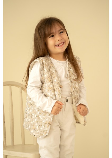 Pamuk Desenli Peluş Bebek Yeleği fiyatları