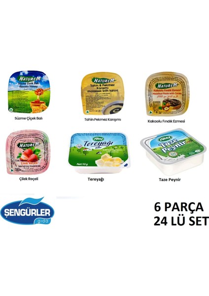 Kahvaltılık Piknik Set 6 Parça (24 Lü Set)