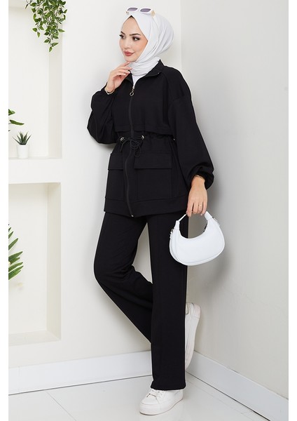 Kapak Cepli Oysho Ikili Takım 1652 - Siyah