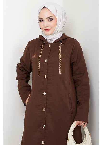 Zincir Detay Düğmeli Kapitone Kap 1647 - Kahve fiyatları