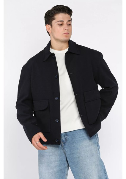 Düğmeli Cep Detaylı Erkek Kaşe Kaban P-00018810 modelleri