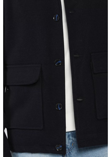 Düğmeli Cep Detaylı Erkek Kaşe Kaban P-00018810 indirimleri