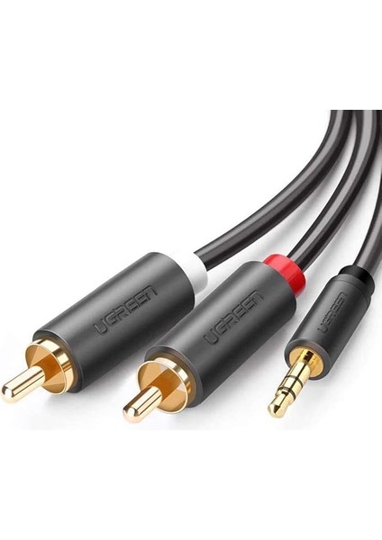 3.5mm Aux Rca Ses Kablosu, 1 Metre, Antrasit