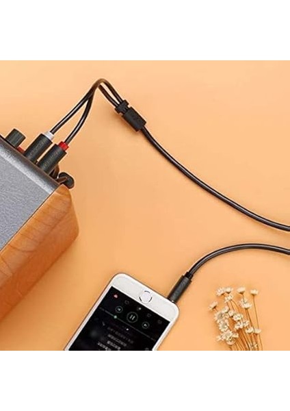 3.5mm Aux Rca Ses Kablosu, 1 Metre, Antrasit fırsatları
