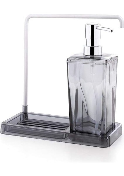 Luna Mutfak Sıvı Sabunluk, Şeffaf Siyah
