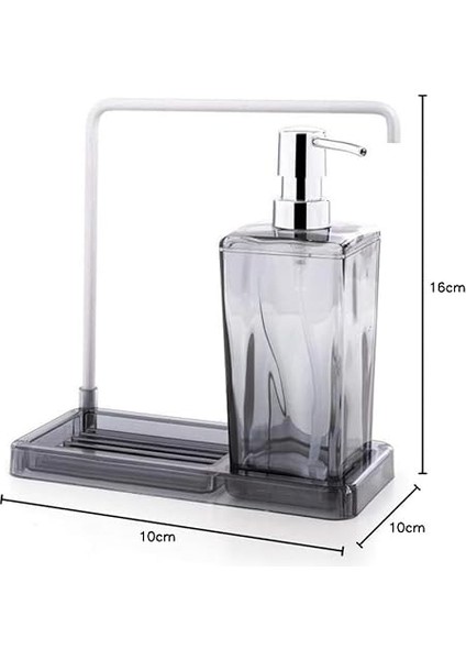 Luna Mutfak Sıvı Sabunluk, Şeffaf Siyah fırsatları
