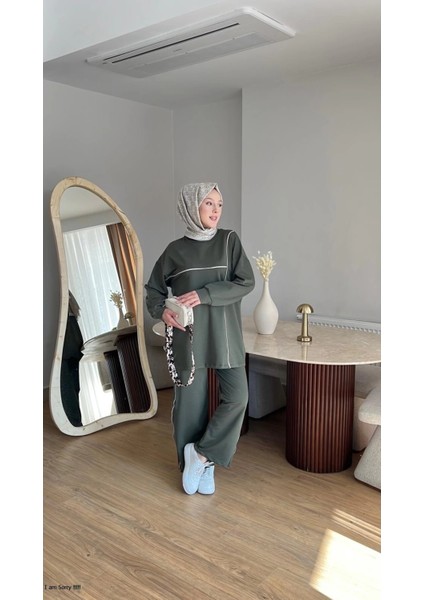 Olivia Kadın Mevsimlik Penye Alt Üst Spor ve Rahat Tesettür Ikili Takım