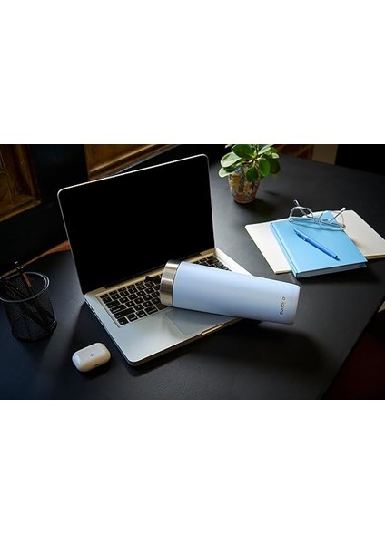 Unisex Adult No-Spill Tumbler Yalıtımlı Su Şişesi, Pipetli, Mavi, 720 ml modelleri