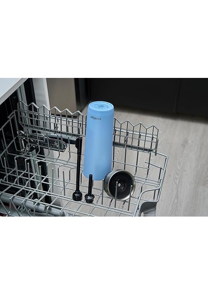 Unisex Adult No-Spill Tumbler Yalıtımlı Su Şişesi, Pipetli, Mavi, 720 ml indirimleri