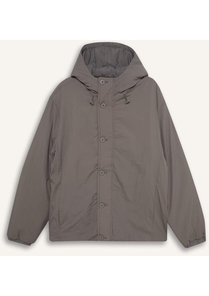 Su İtici Regular Fit Kapüşonlu Fermuarlı İç Cepli Mont E9223AX25AU