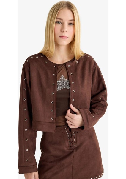 Crop Süet Ceket G2625AX25AU modelleri