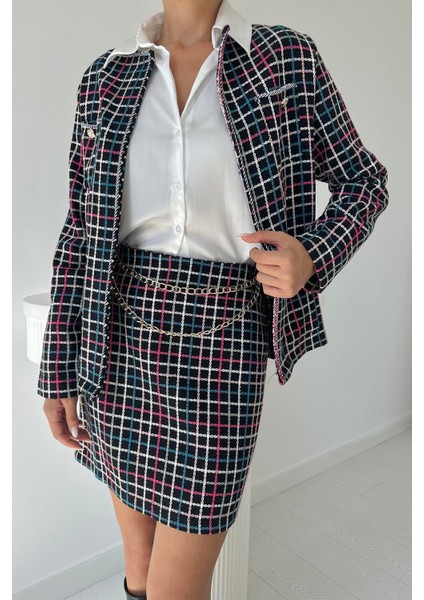 Eteği Zincirli Kareli Resmi Takım fırsatları