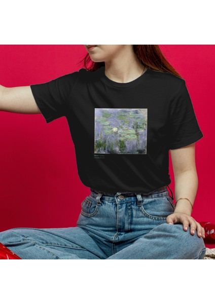 Water Lilies Tişört - Siyah fiyatları