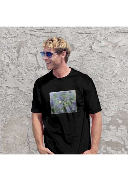 Water Lilies Tişört - Siyah modelleri