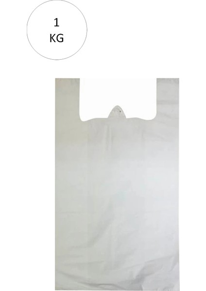 Litaetrend Beyaz Atlet Poşet Mini Boy 20X34 cm Takriben 235 Adet 1 kg