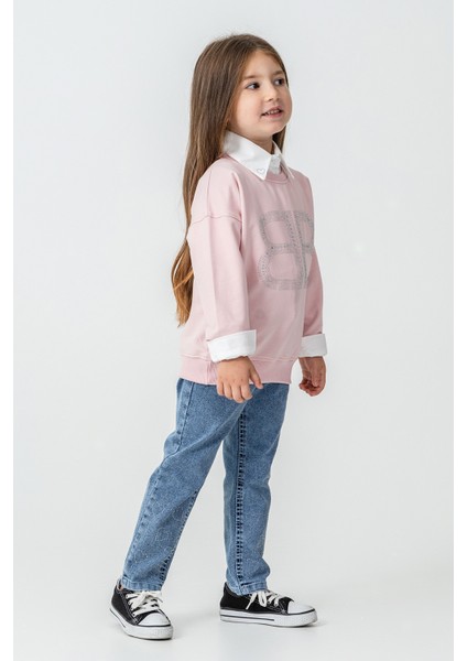 Bb Taşlı Sweatshirt Kız Çocuk 3\'lü Takım - 26K 6333 fırsatları