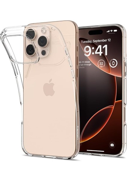 iPhone 16 Pro Max Ince Kılıf Liquid Crystal Sararma Karşıtı Duraclear™ Hava Kanalı Teknolojisi™ Askeri Sınıf Koruma Crystal Clear Şeffaf Kapak - ACS07984