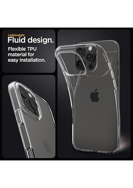 iPhone 16 Pro Max Ince Kılıf Liquid Crystal Sararma Karşıtı Duraclear™ Hava Kanalı Teknolojisi™ Askeri Sınıf Koruma Crystal Clear Şeffaf Kapak - ACS07984 indirimleri