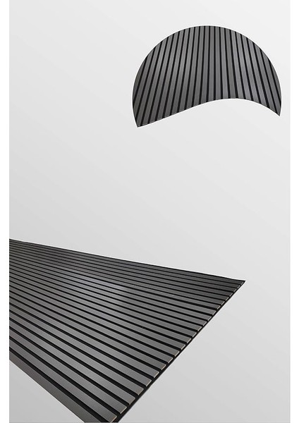 Home Mdf Ahşap Akustik Duvar Paneli 100X280 cm - Antrasit fırsatları