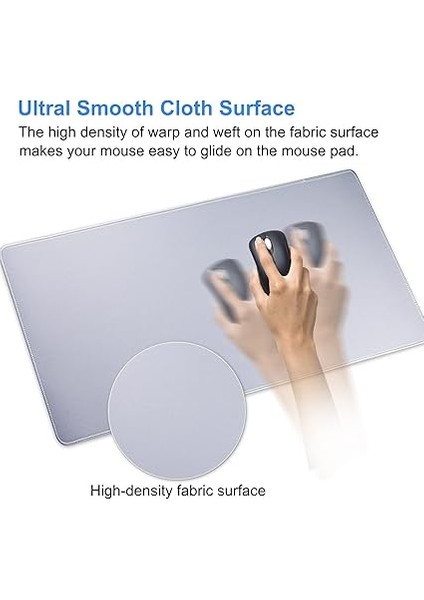 Oyun Mouse Pedi, Büyük Mouse Pad, Boyut 70 x 30 Cm, Kalınlık 3 Mm, Bilgisayar Fare Altlığı, Kaymaz ve Su Geçirmez, Dikişli Kenarlı, Oyun/ofis/ev Için, 70 x 30 Cm, Gri modelleri