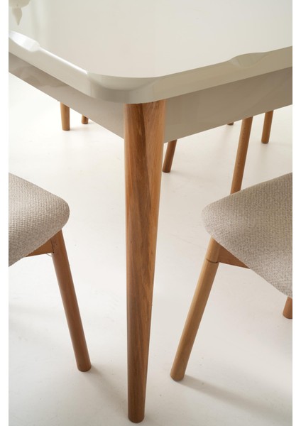 Duru Paris Mdf Lak Panel Açılır Yemek Masa Takımı 90X160 modelleri