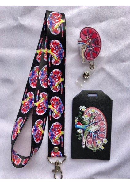 Renkli Böbrek Askı Kidney , Yoyo ve Kartlık Set