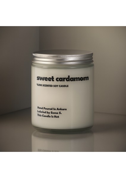 : Sweet Cardamom : Cam Kavanozda Kokulu %100 Soya Mum (Kakule, Bergamot, Sardunya, Tonka) fiyatları