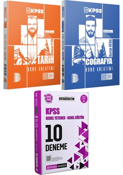 2026 Kpss Tarih Coğrafya Konu Anlatımı - 2026 Kpss Ortaöğretim Çözümlü 10 Deneme