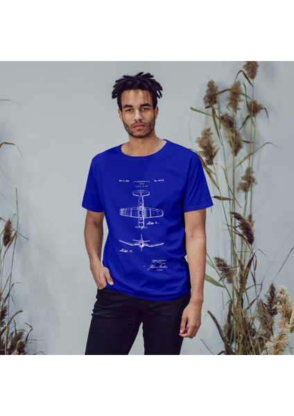 F4U Corsair Tişört - Mavi modelleri