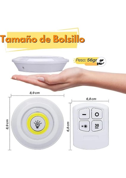 Işık, Yapışkan, Kablosuz Aydınlatma Için, 3 Led, Pille Çalışan, Kablosuz, Iç Mekan, Dolaplar, Mutfak, Yatak Odası, Prizsiz Banyo Için fiyatları