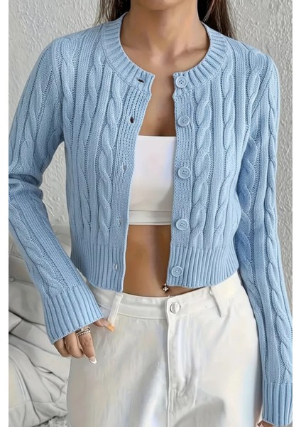 Örgü Desenli Kadın Triko Hırka (S,m,l Uyumludur) P-00018294 modelleri