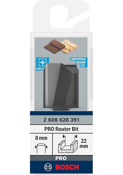 2 608 628 Aksesuarı 391 Kesici 8 Mm, D1 22 Mm, L 25 Mm, G 56 mm fiyatları