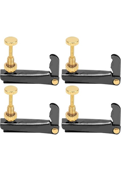 3/4?4/4 Keman Ince Tuner Keman Ince Tuner 4 Adet Set, 3/4 ve 4/4 Enstrümanlar Için Yedek Çello Dize Aracı, Siyah, Ential Accory Müzisyenler Için